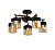 Люстра Glitz 60Вт E27х5 IP20 Freya FR5154PL-05B