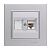 Розетка компьютерная+гнездо СП Karea 16А IP20 CAT 5 сереб. Makel 56065035