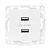 Розетка USB 2-м Стокгольм 2.1А механизм бел. PROxima EKF EYR16-028-10-2USB