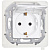 Розетка 1-м СП Inspiria 16А IP44 250В 2P+E защ. шторки с крышкой немецк. стандарт механизм бел. IEK 673740
