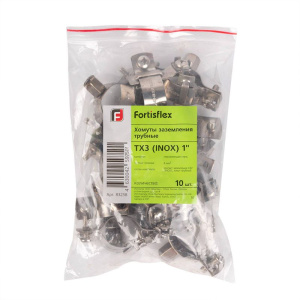 Хомут трубный заземления ТХЗ (INOX) 1/2дюйм Fortisflex 83236 Хомут трубный заземления ТХЗ (INOX) 1/2дюйм Fortisflex 83236